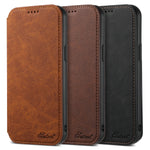 Flip Leather Wallet Case with MagSafe & Card Holder for iPhone 16 Series
