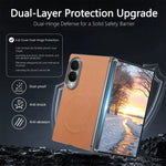 Luxury Magnetic Skin-Feel Leather Case for Samsung Galaxy Z Fold 8