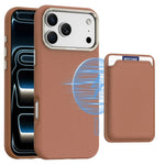 iPhone 17 Series MagSafe Leather Case with Removable Card Holder Slot