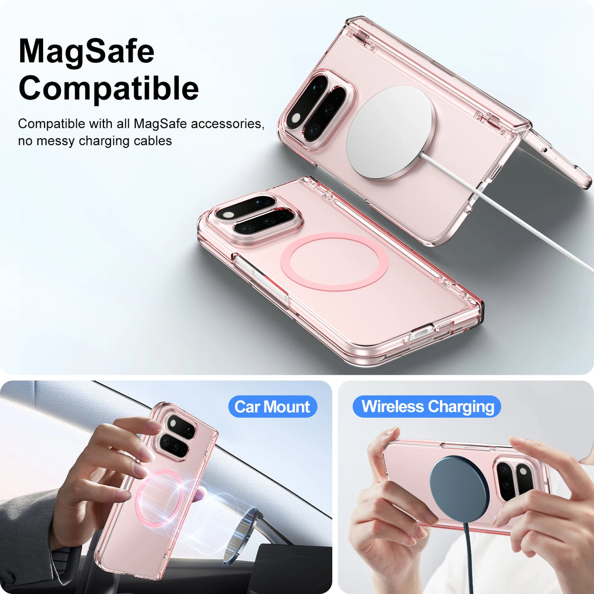 Transparent Magnetic Case for Google Pixel 11 Pro Fold