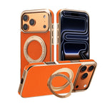 Lychee Pattern MagSafe Case with Kickstand for iPhone 17 Pro & iPhone 17 Pro Max