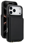 Premium Leather Crossbody Wallet Case with Card Holder & Kickstand for iPhone 17 Series