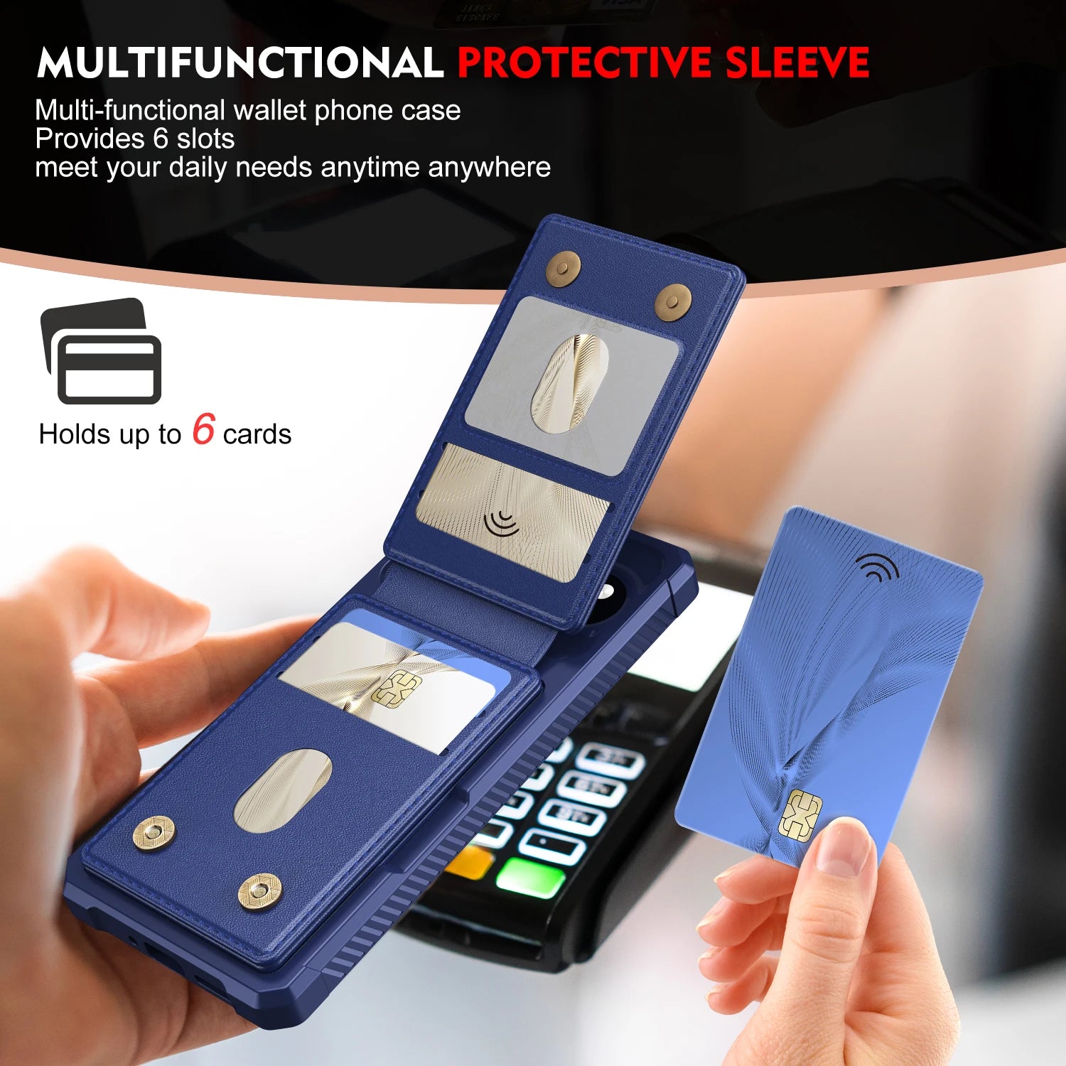 Premium Magnetic Leather Case with Detachable Card Holder for Google Pixel 9 Series