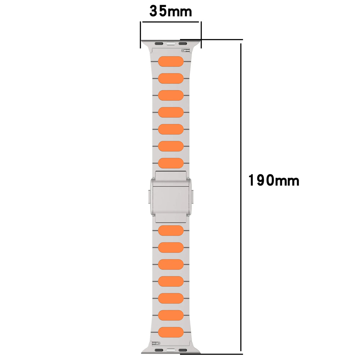 Metal and Silicone Hybrid Bracelet for Apple Watch