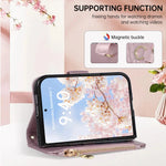 Leather Diamond-Quilted Crossbody Wallet Case with Detachable Long Lanyard Strap for iPhone Duo