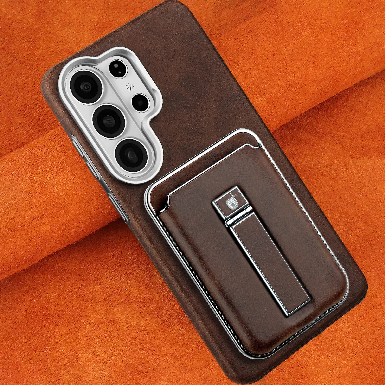 Premium Magnetic Leather Case for Samsung Galaxy S26 Series with Removable Card Holder
