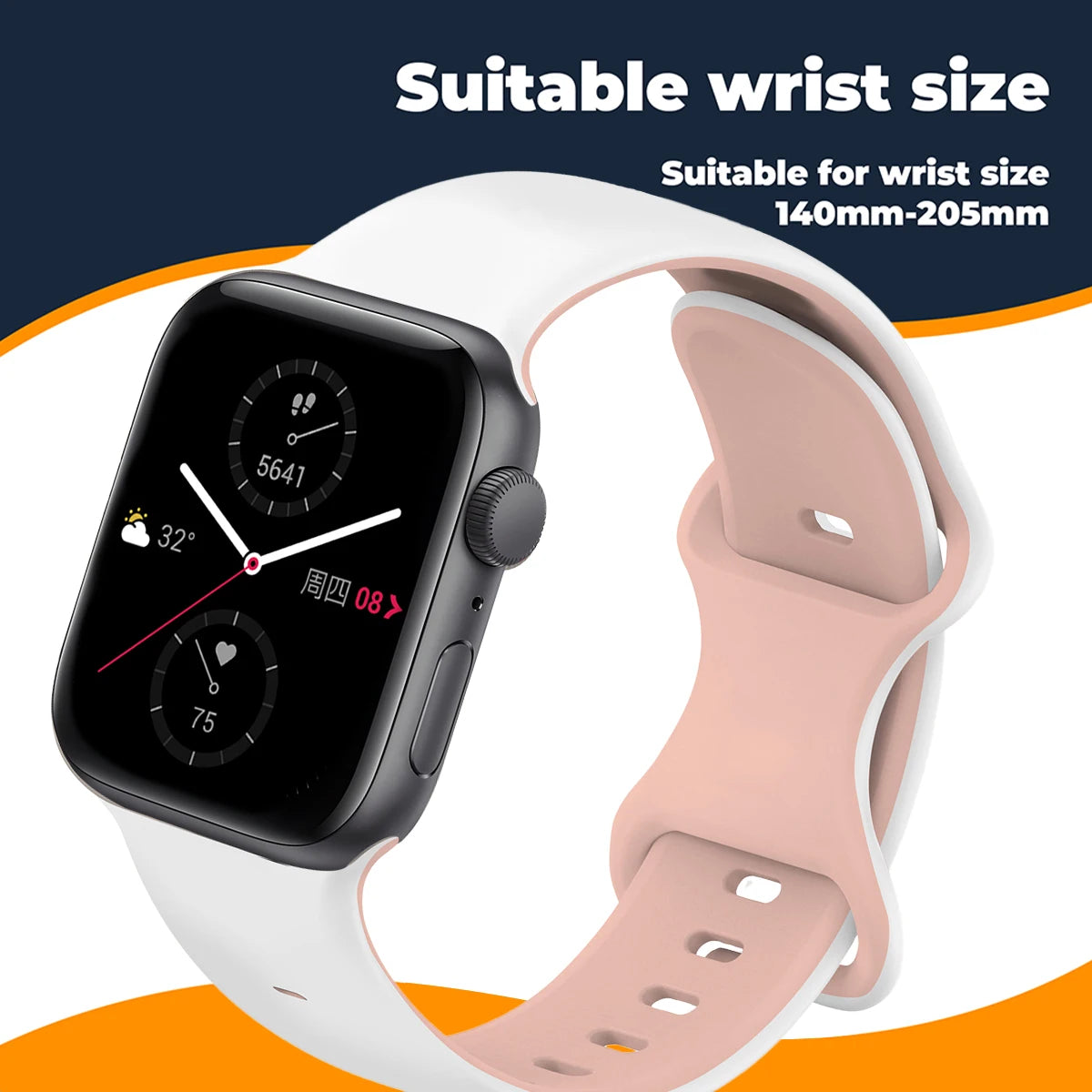 Two-Tone Silicone Strap for Apple Watch