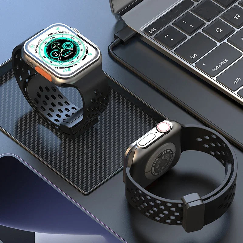 Breathable Magnetic Silicone Sport Strap for Apple Watch