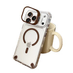 Slim Clear MagSafe Protective Case with Metal Stand for iPhone 17 Series