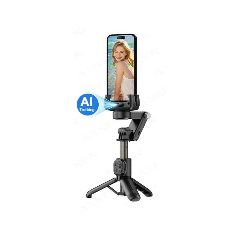 AXNEN AI Video Gimbal Stabilizer – 360° Rotation, Face Tracking, Anti-Shake