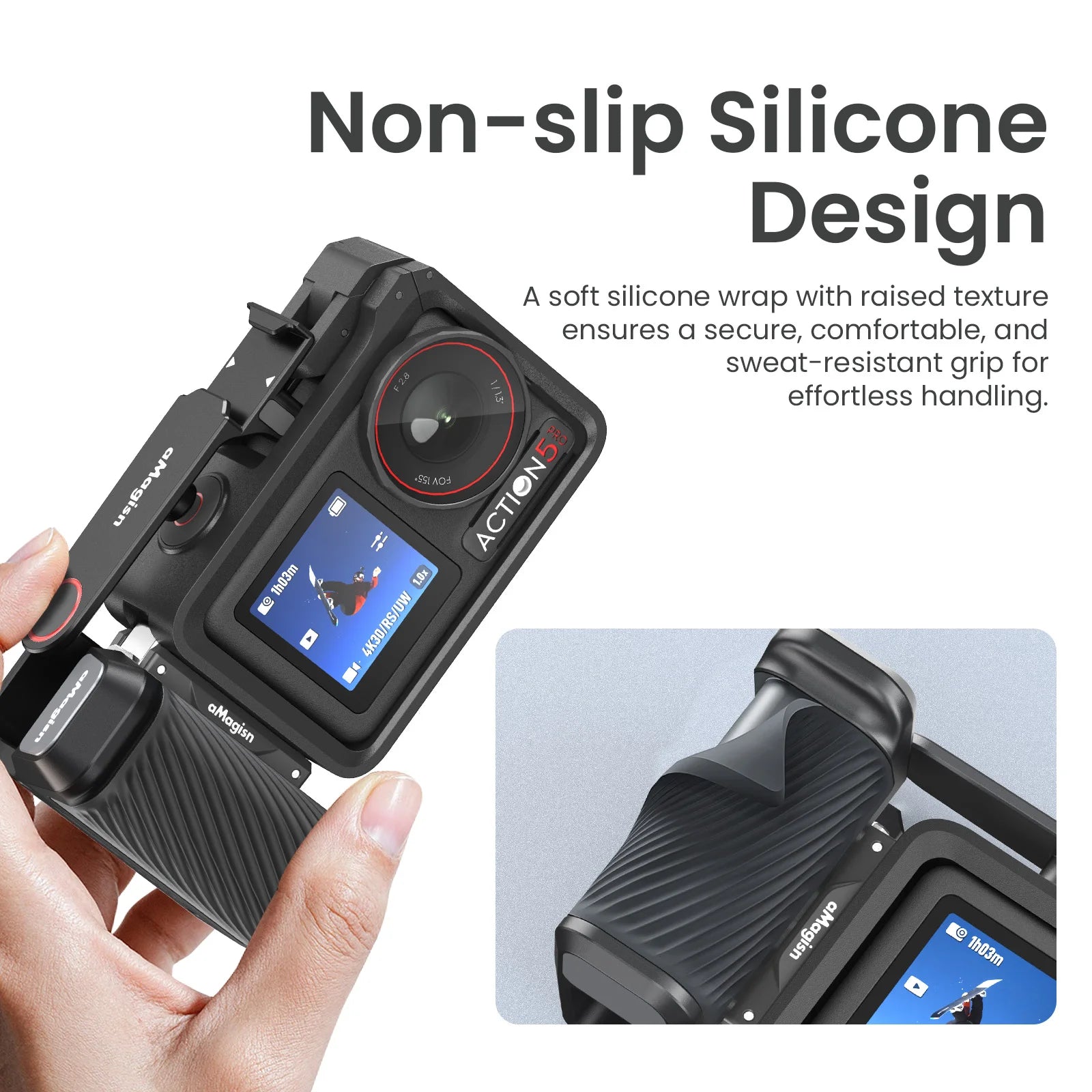 Photography Accessories Grip Handle for DJI Osmo Action 5 Pro