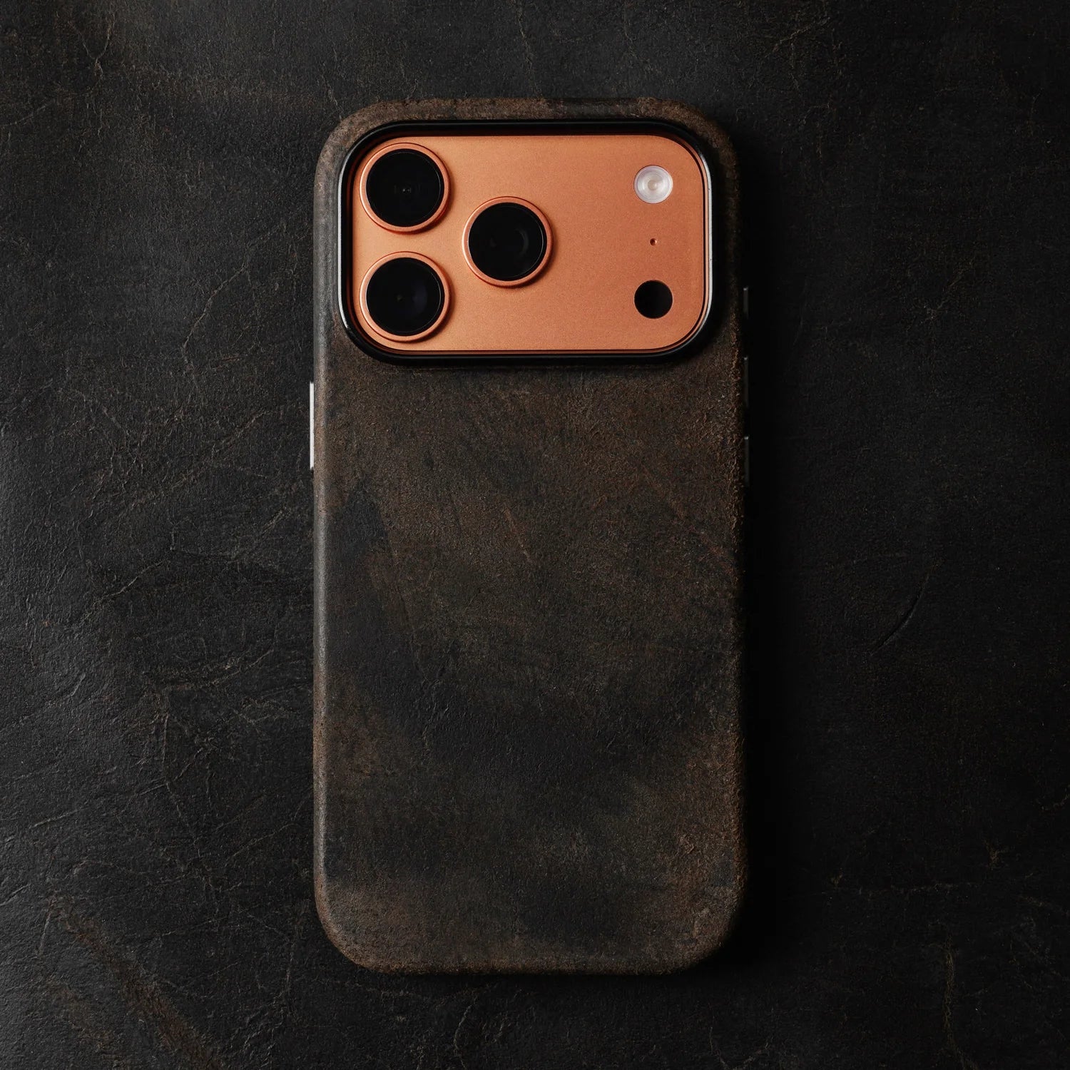 Genuine Suede Cowhide Leather Case with Raised Camera Ring for iPhone 18 Series