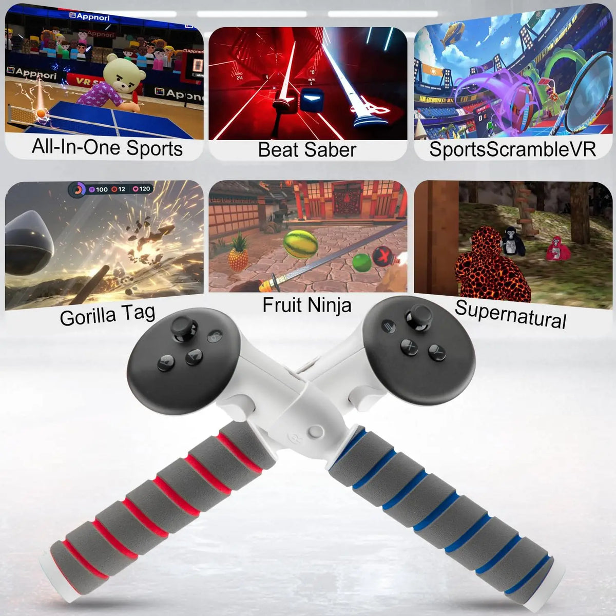 3-in-1 Long Arm Handle Attachments for Meta Quest 3