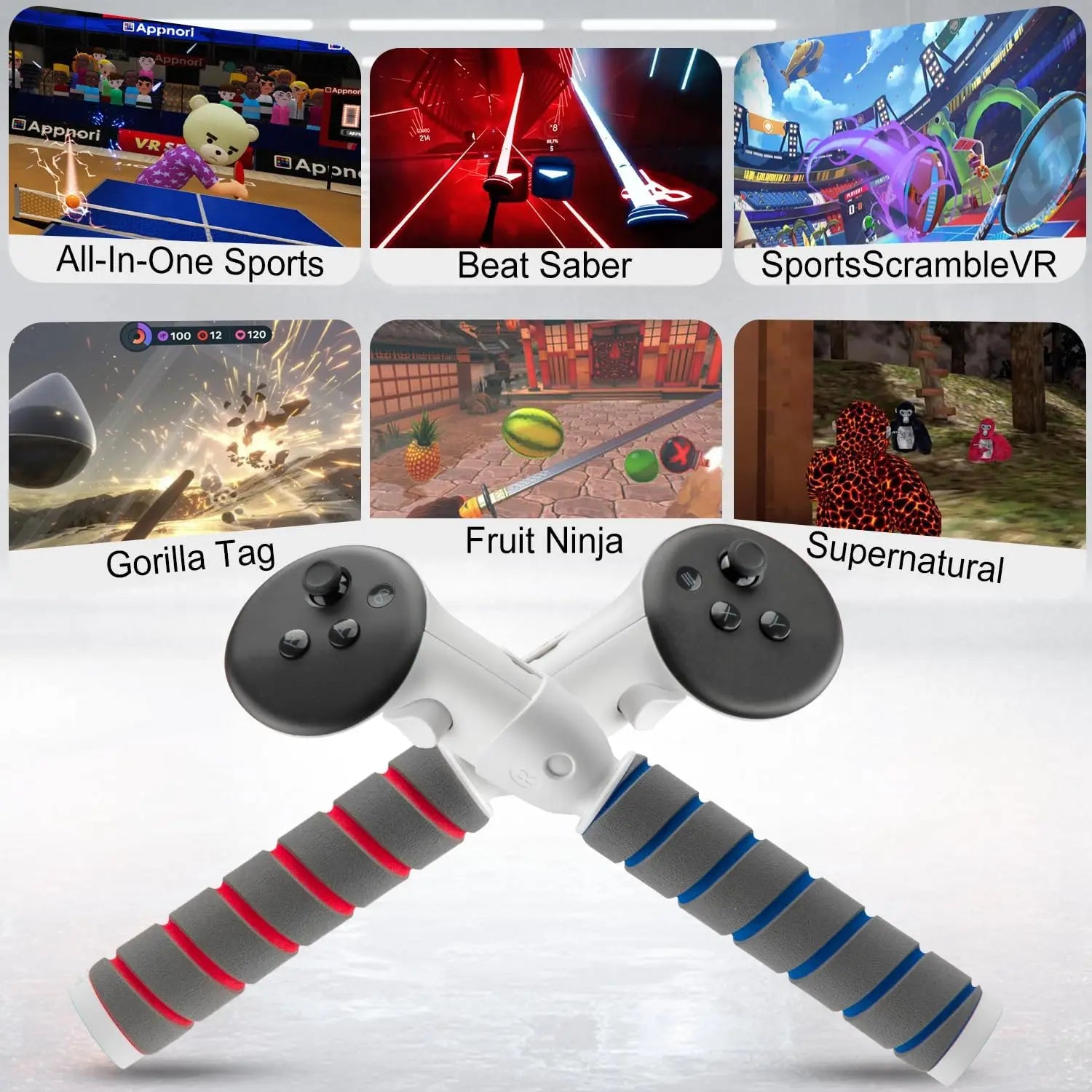 3-in-1 Long Arm Handle Attachments for Meta Quest 3