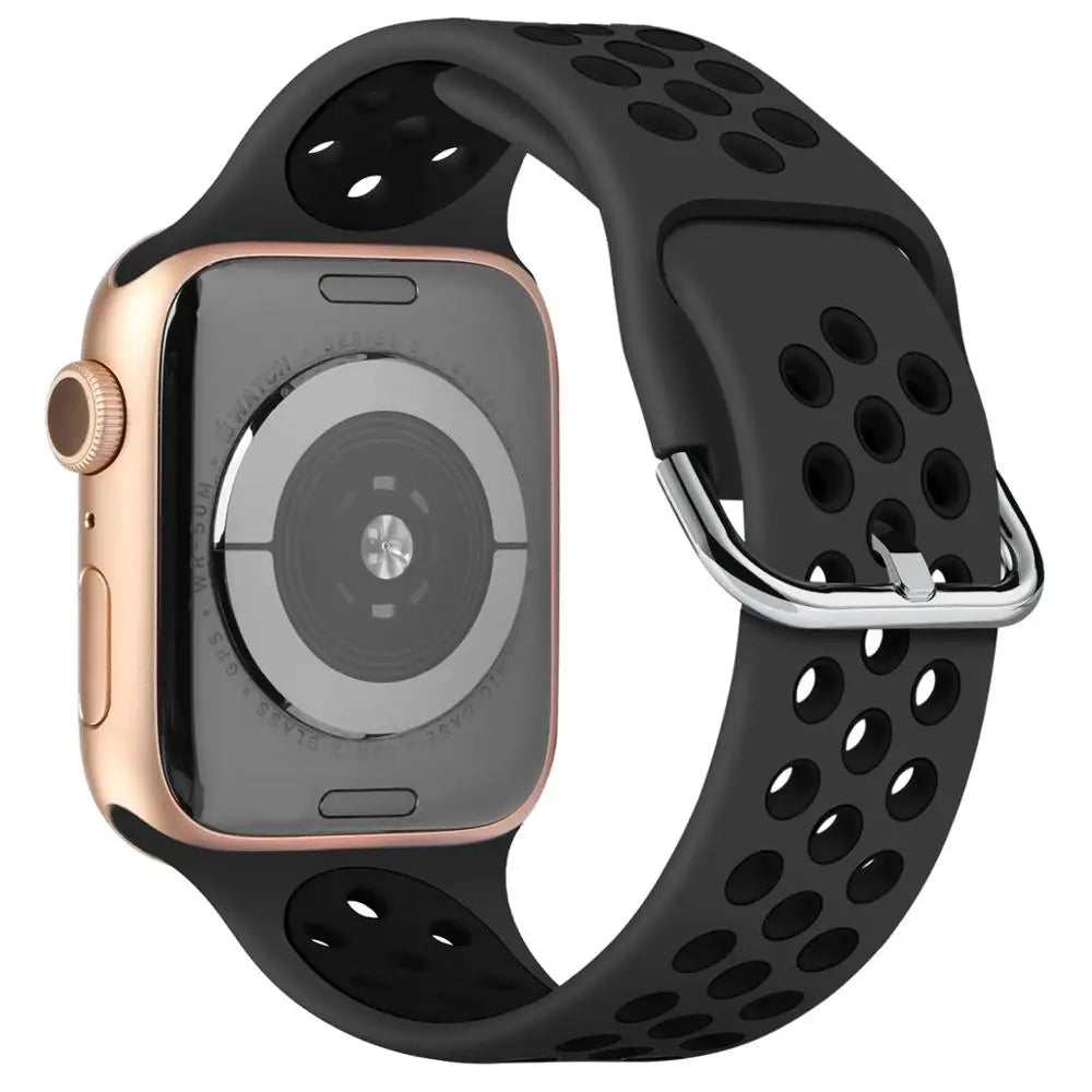 Breathable Silicone Sport Wrist Strap for Apple Watch
