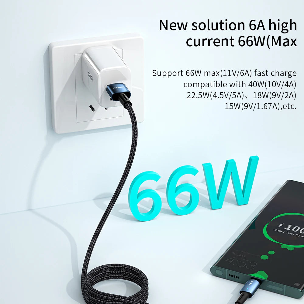 Essager Super Flash 66W PD USB-C Cable