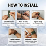 Nylon Silicone Sport Band with Two-Button No-Slip Closure for WHOOP 5.0 & 5.0 MG
