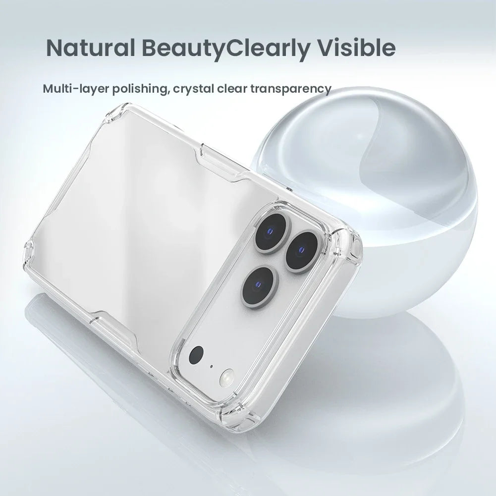 Clear Anti-Scratch PC+TPU 360° Protective Case for iPhone 17 Series