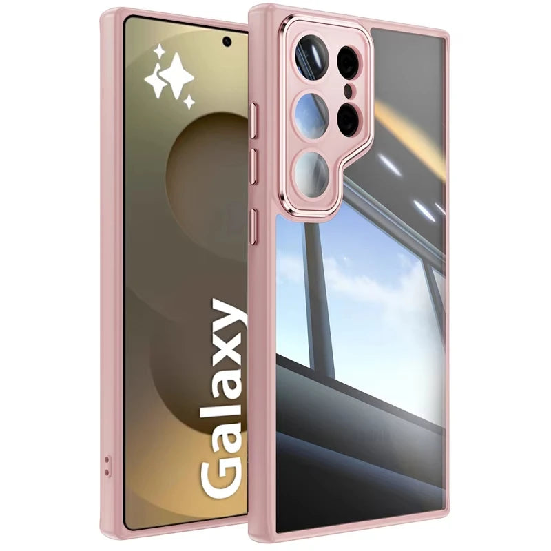 Shockproof Clear Acrylic Cover for Samsung Galaxy S25 Series