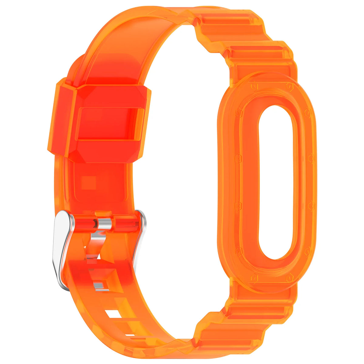 Transparent Protective Case with Adjustable Silicone Band for Google Fitbit Air