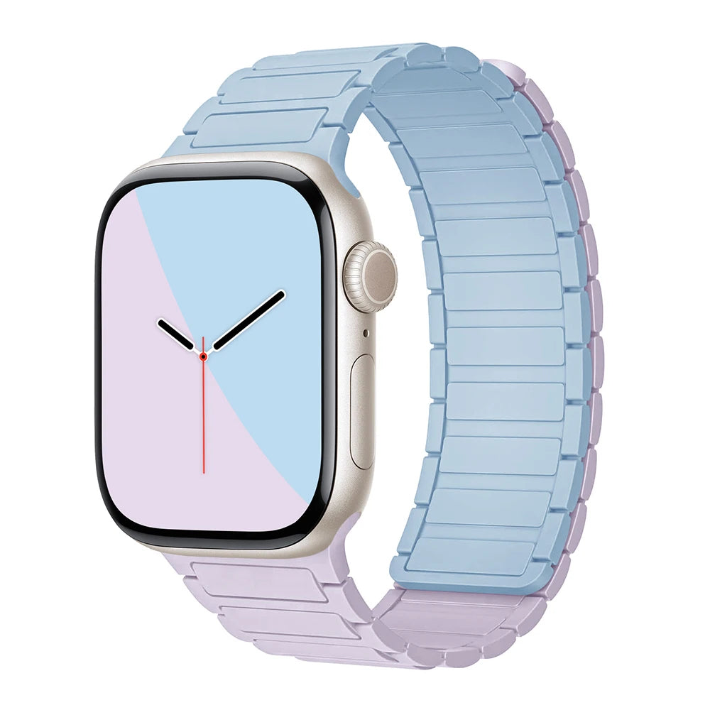 Silicone Replacement Strap with Magnetic Closure for Apple Watch