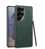 Comfortable Suede Velvet Leather Phone Case with Lens Guard for Samsung Galaxy S25 Ultra