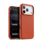 Pebbled Leather MagSafe Case with Raised Camera Ring for iPhone 17 Series