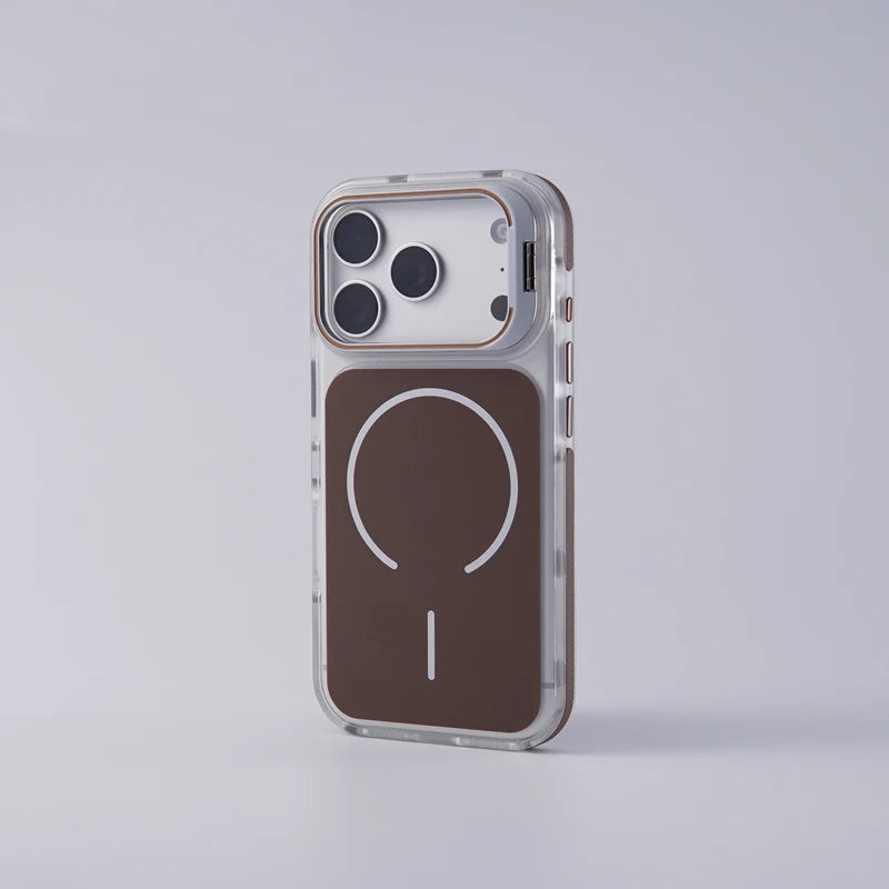 iPhone 17 Series Anti-Fall MagSafe Case with Metal Camera Frame & Stand