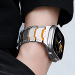 Titanium Articulated Link Band with Magnetic Buckle for Apple Watch