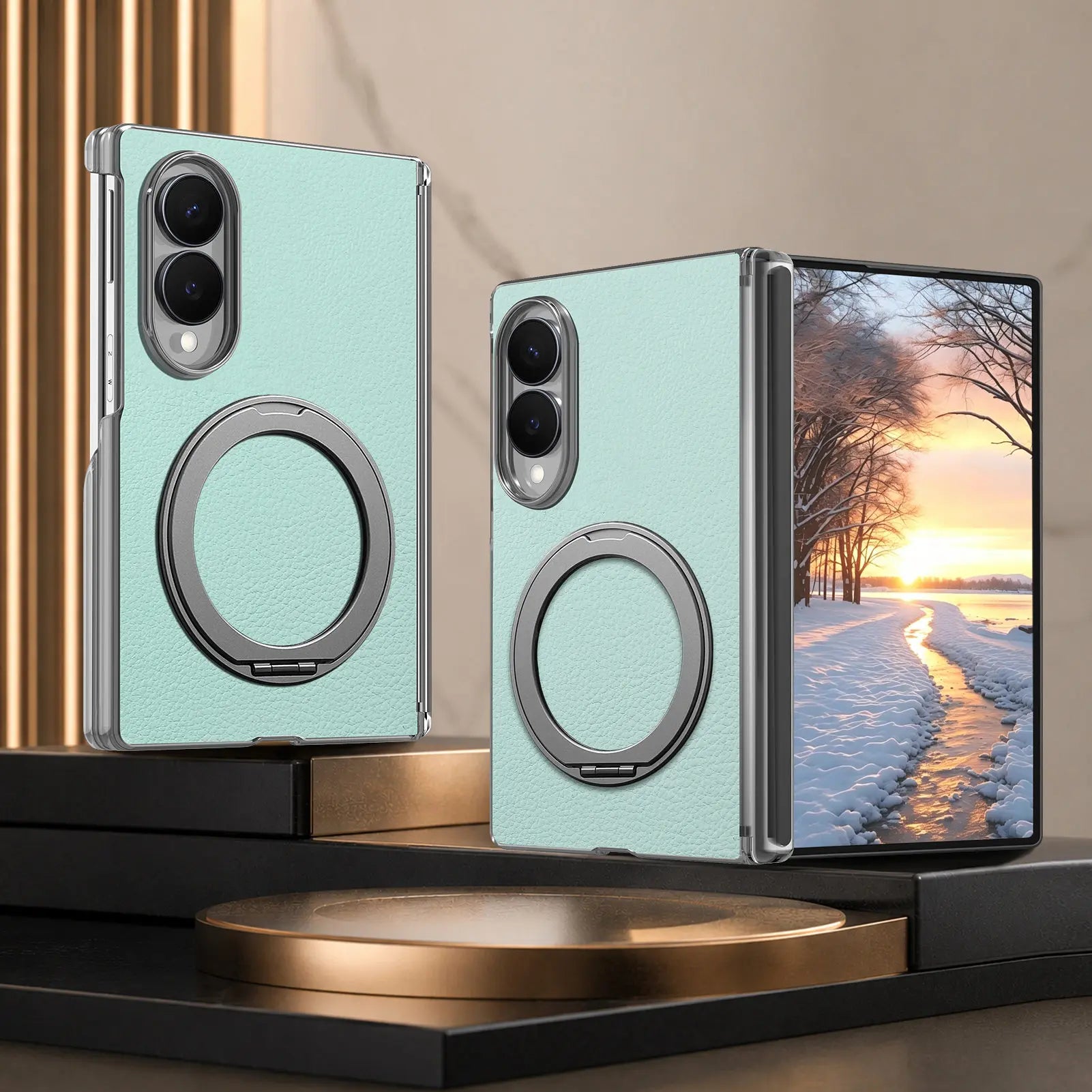 Premium Skin-Feel Case with 360° Kickstand for Samsung Galaxy Z Fold 8