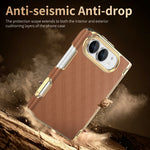 Leather Hinge Protection Case with Raised Camera Ring for iPhone Duo