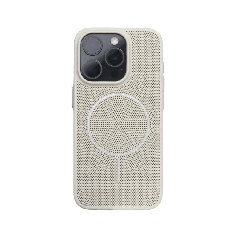 Ultrathin Grid Mesh Cooling Hard PC MagSafe Case for iPhone 15 Series