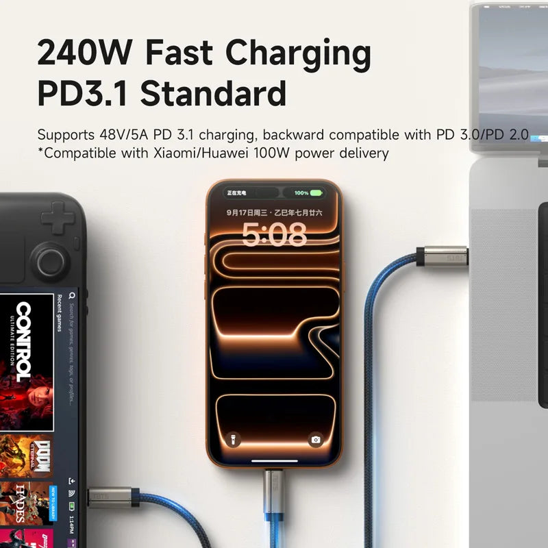 Hagibis Super Soft Thunderbolt 5 Cable