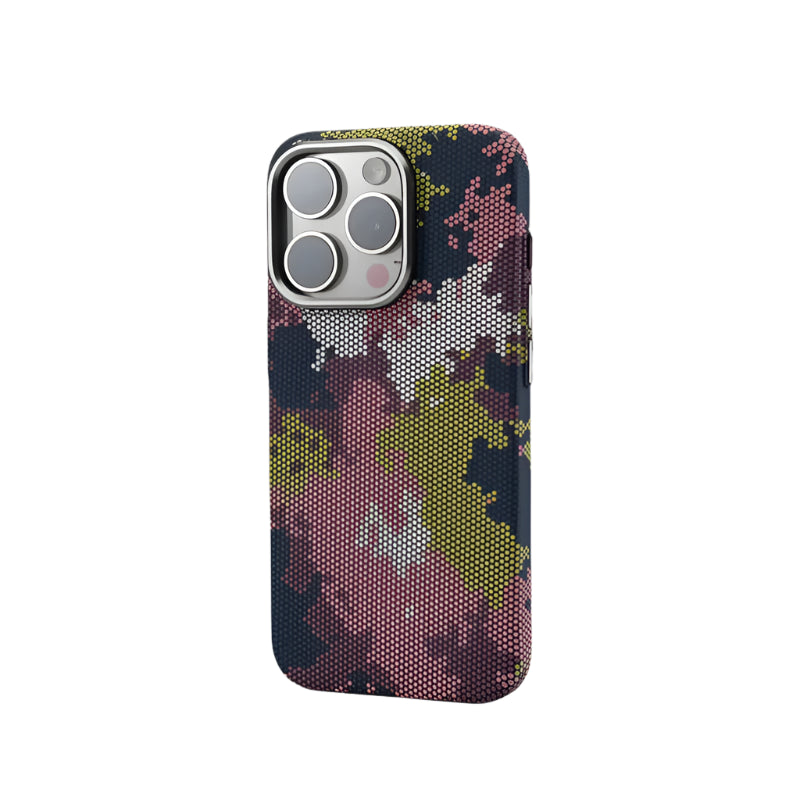 Rugged Camouflage Graffiti MagSafe Case with Alloy Lens Frame for iPhone 16 Series