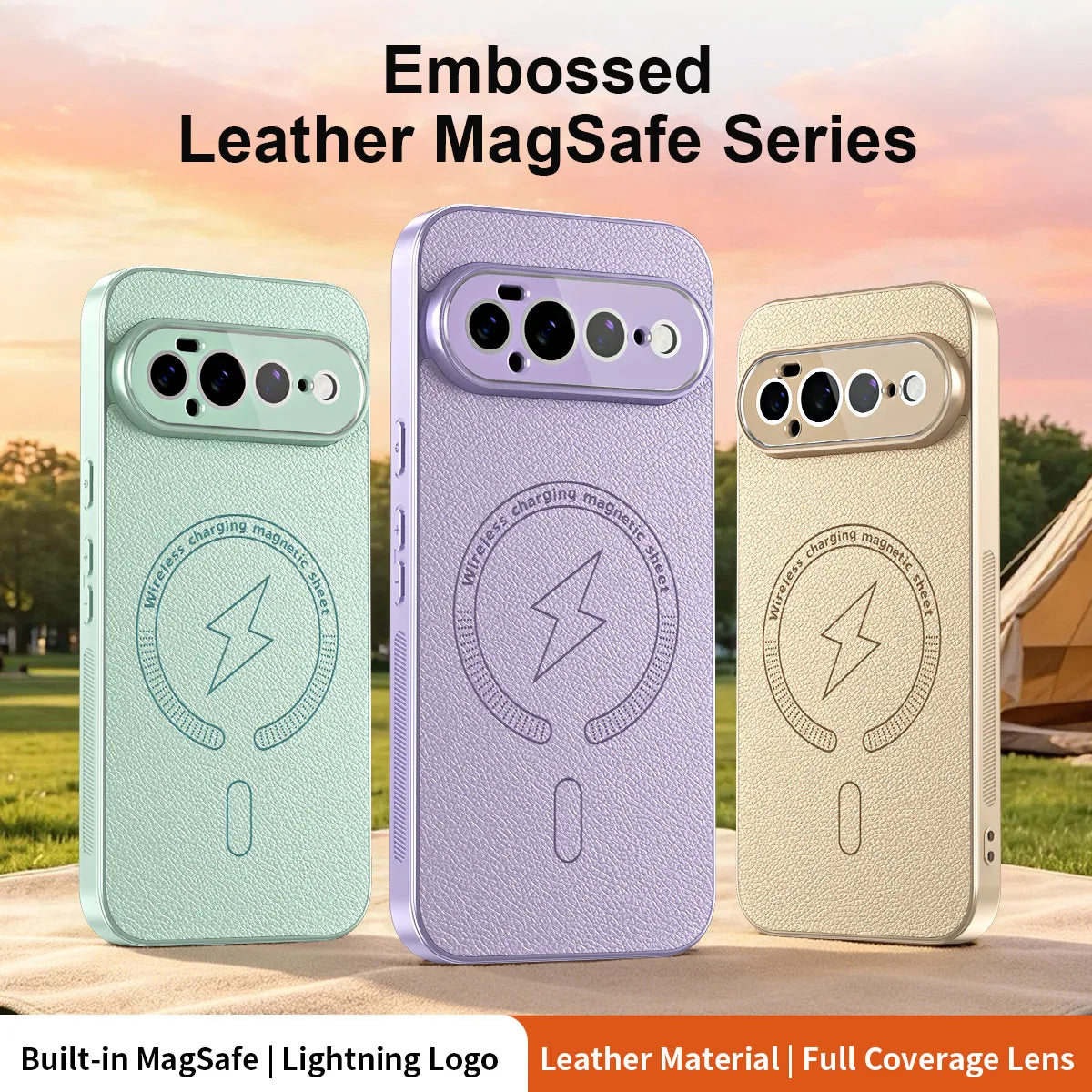 Luxury Lychee Leather Magnetic Case for Google Pixel 11 Series