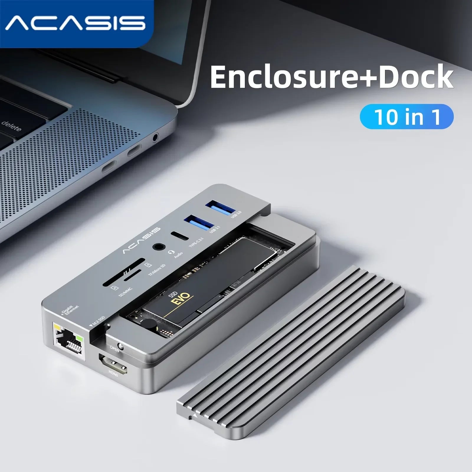 Acasis CM073 10-in-1 USB-C Dock with NVMe SSD Slot