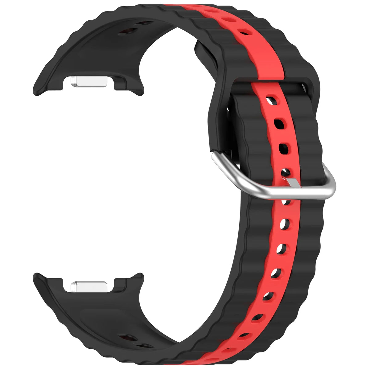 Perforated Silicone Strap with Ribbed Texture for Samsung Galaxy Watch 9