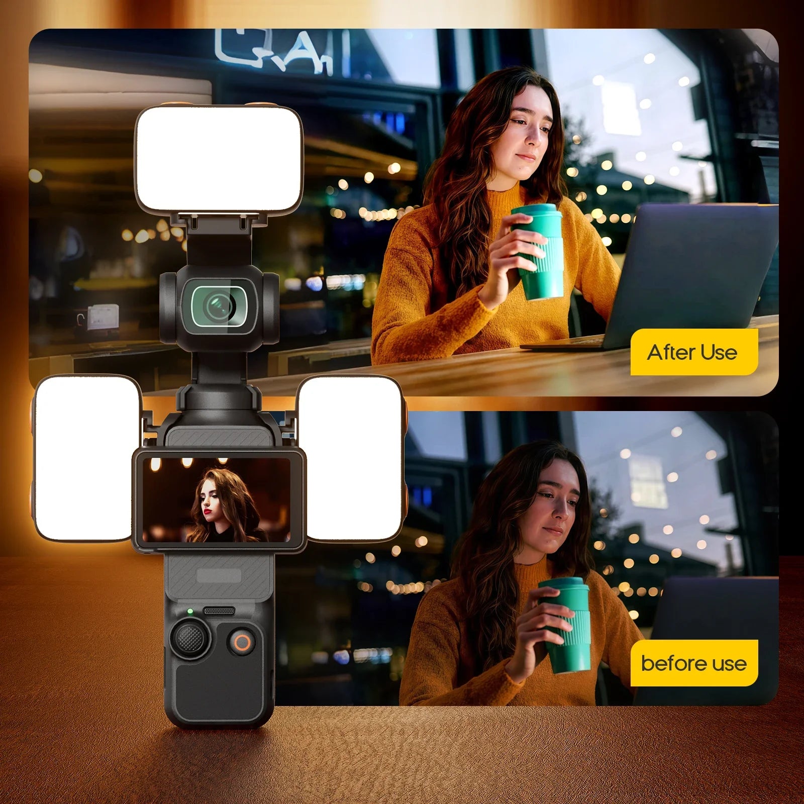 Rechargeable LED Auxiliary Light for DJI Osmo Pocket 3