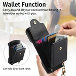 Crossbody Wallet Case with Mirror for iPhone 16