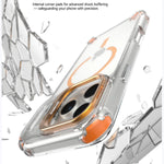 Slim Clear MagSafe Protective Case with Metal Stand for iPhone 17 Series