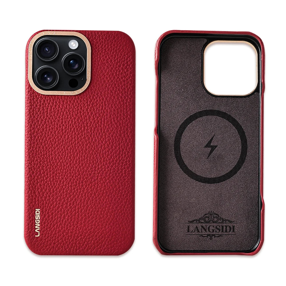 Genuine Leather MagSafe Case for iPhone 16 Pro / iPhone 16 Pro Max