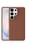 Luxury Woven Magnetic Case with Metal Camera Frame for Samsung Galaxy S26 Ultra