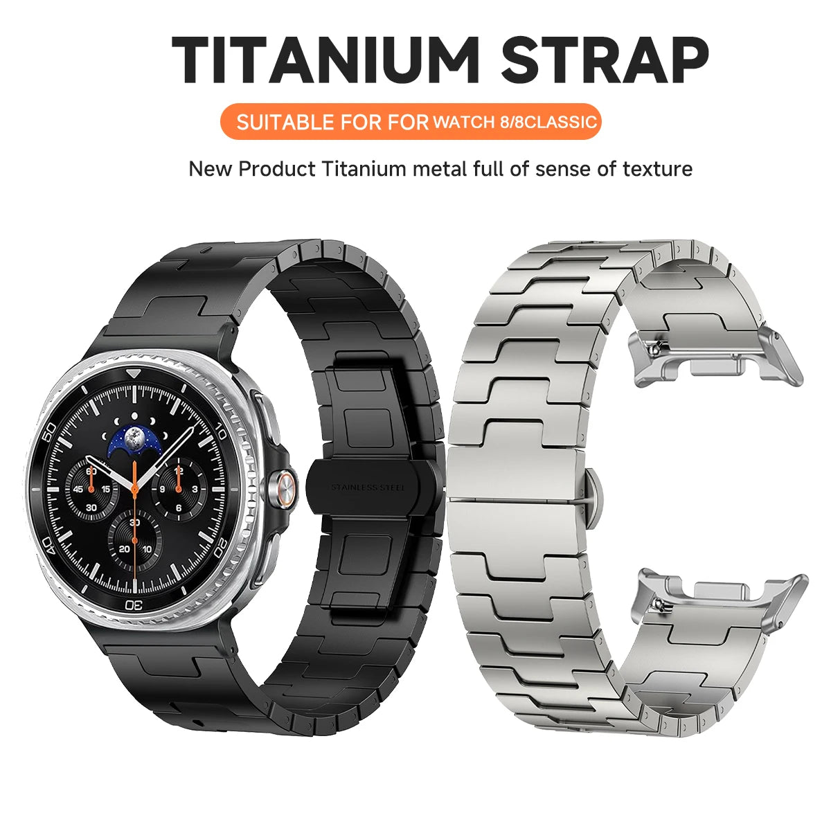 Luxury Titanium Bracelet for Samsung Galaxy Watch 8 & Samsung Galaxy Watch 8 Classic
