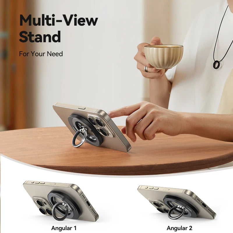 MagSafe Ring Phone Holder with 360° Rotation & Kickstand
