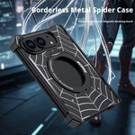 Spider Web Textured MagSafe Case with 360° Rotating Ring Stand for iPhone Duo