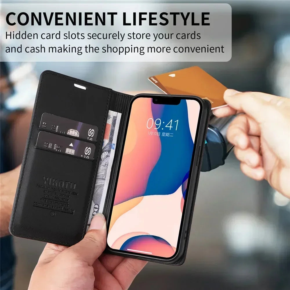 Luxury Leather Wallet Case for Samsung Galaxy S26 Series