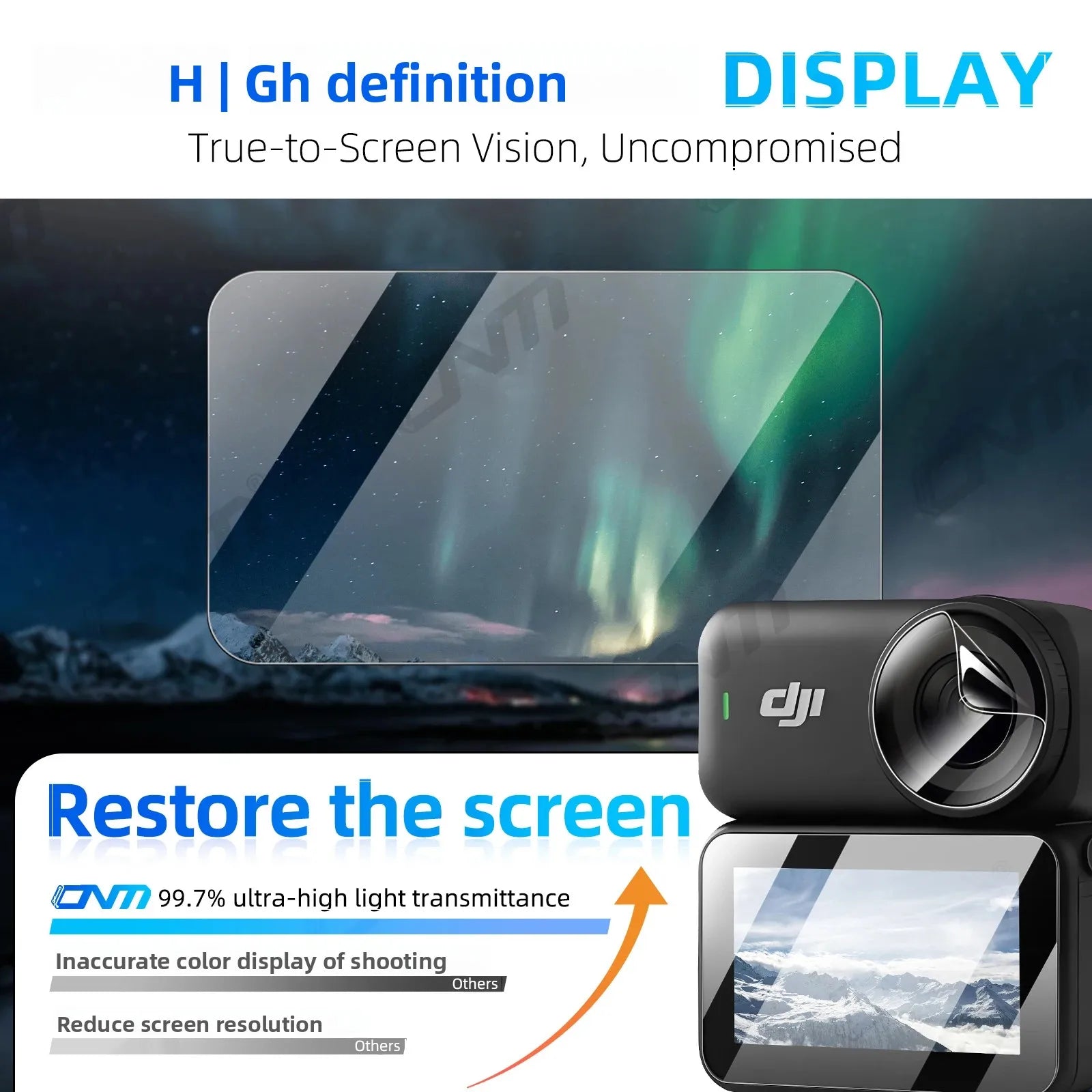 3-Pack Anti-Scratch Tempered Glass Screen Protector for DJI Osmo Nano