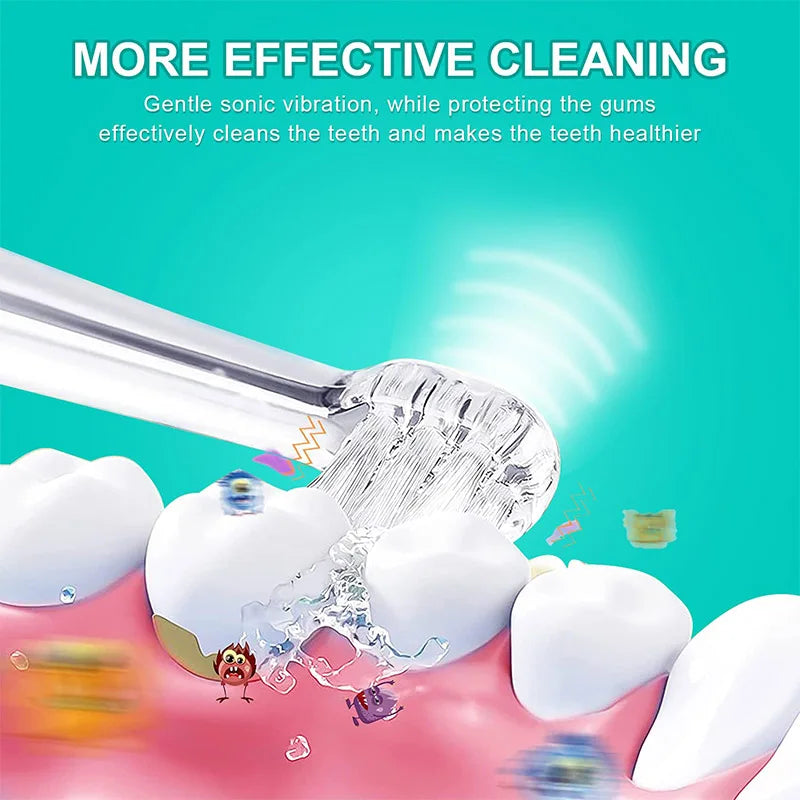 Yunchi K3 Kids Sonic Electric Toothbrush with 4 Brush Heads
