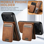 iPhone 17 Series MagSafe Leather Case with Detachable Card Sloth