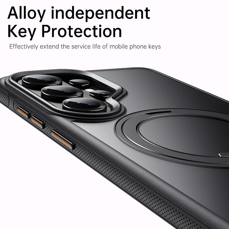 Samsung Galaxy S26 Series Magnetic Case with 360° Rotating Ring Kickstand